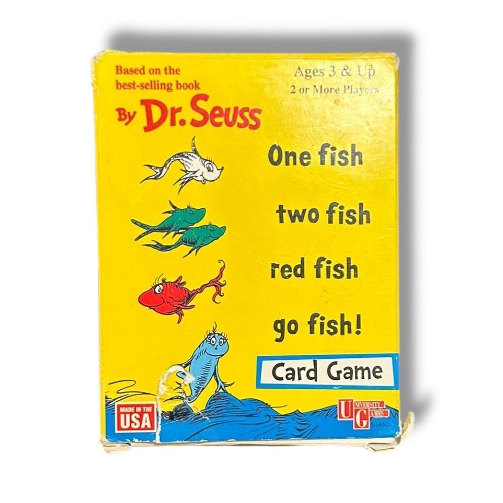 1998 University Cardgames Dr. Seuss One Fish Two Fish Red Fish Go Fish Card Game